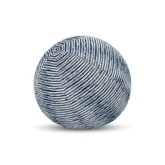 12" Round Elaine Smith Orb Pillow Progress Indigo