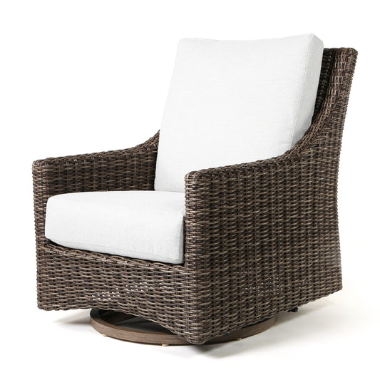 Avallon High Back Swivel Glider Club Chair Nurture Pebble Cushions
