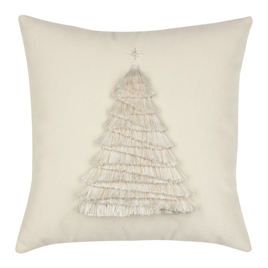 20" Square Elaine Smith Pillow Fraser Fir Ivory