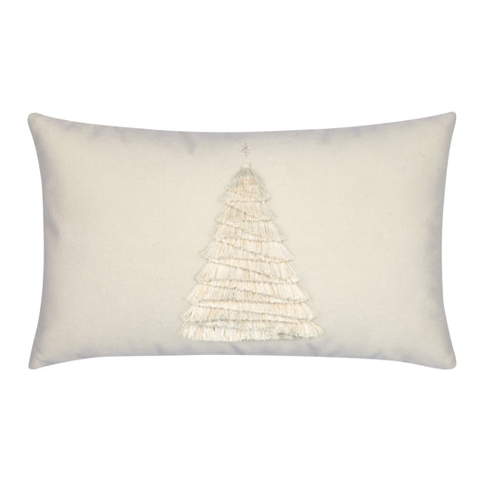 12" x 20" Elaine Smith Pillow Fraser Fir Ivory