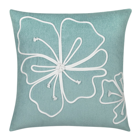 Elaine Smith Hibiscus Mist 22 Square Pillow