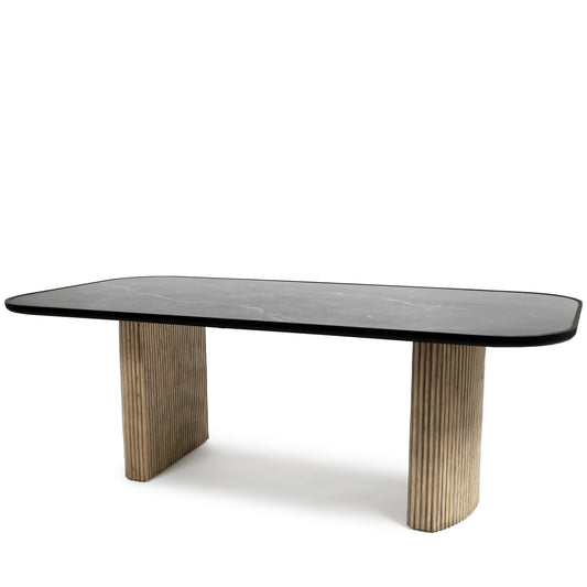 Hampton 84x40 Dining Table Onyx Top