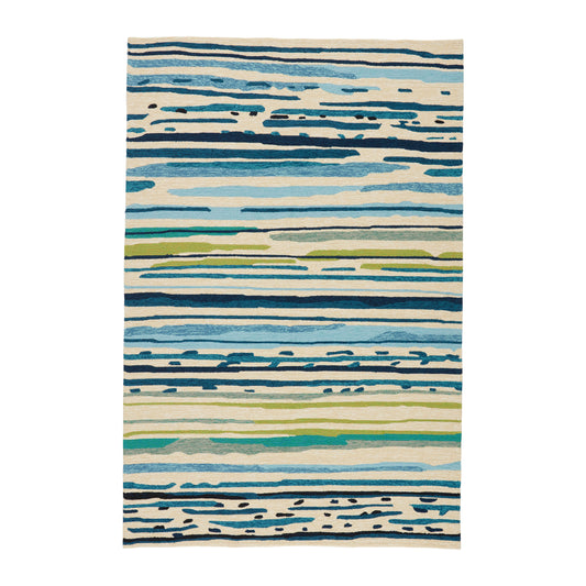 Jaipur Living Sketchy Lines Abstract Blue Green Area Rug Colours CO19