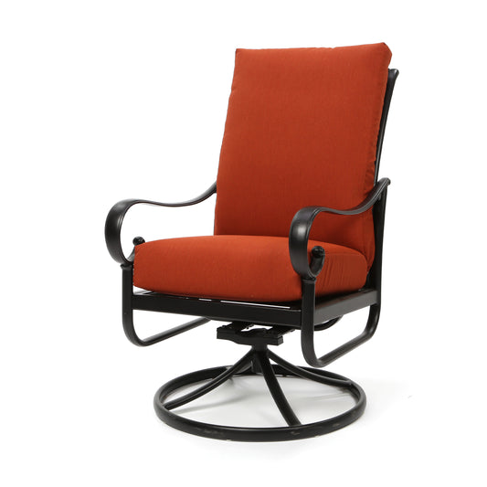 Santa Barbara Swivel Rocker Dining Chair Canvas Brick Fabric