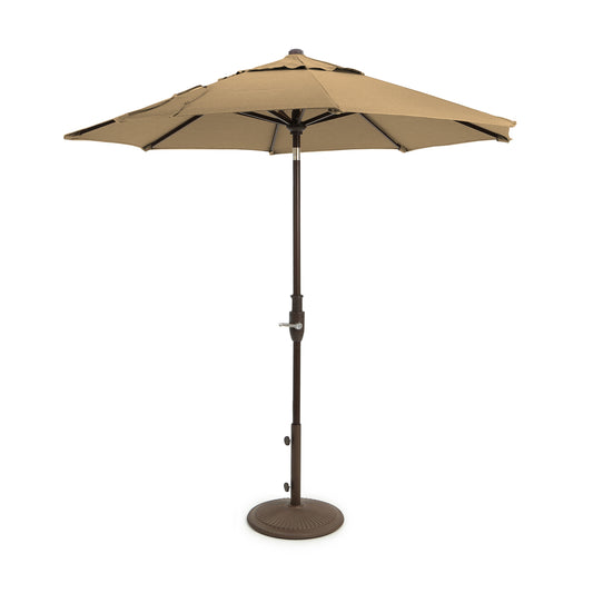 Treasure Garden 7 Half Foot Market Umbrella Glide Tilt Heather Beige